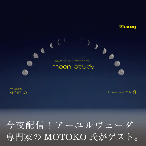 今夜配信!ゲストはアーユルヴェーダ専門家のMOTOKO氏。画像