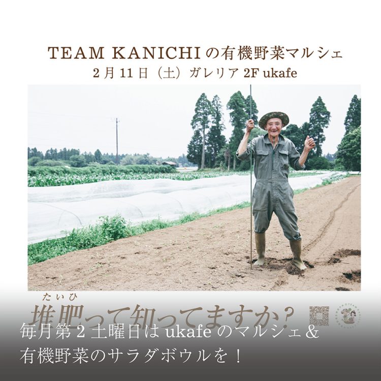 毎月第2土曜日はukafeのマルシェ&有機野菜のサラダボウルを!画像