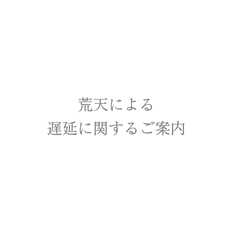 荒天による遅延に関するご案内画像