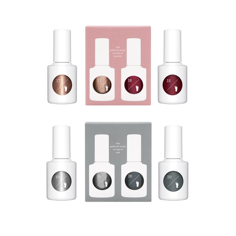 素肌に纏うランジェリーのように、素足にもネイルを。6月3日(土)にuka pedicure study in case of passion / in case of coolが発売画像