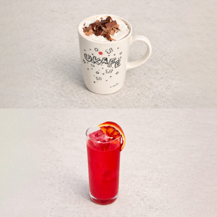 コールドプレスで搾りたてフレッシュなブラッドオレンジジュースをukafeで画像