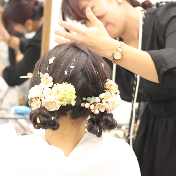 株式会社やまと主催の「きもの記念撮影会」にukaがヘアメイクとして参加画像