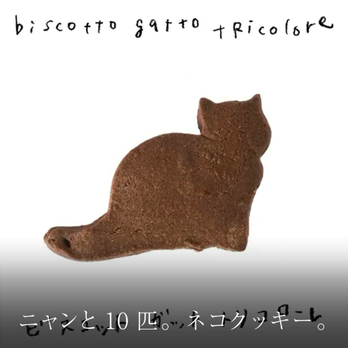 ニャンと10匹。ネコクッキー。画像