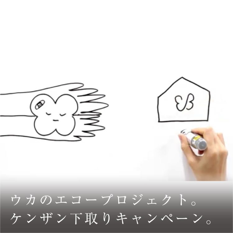ウカのエコープロジェクト。ケンザン下取りキャンペーン。画像